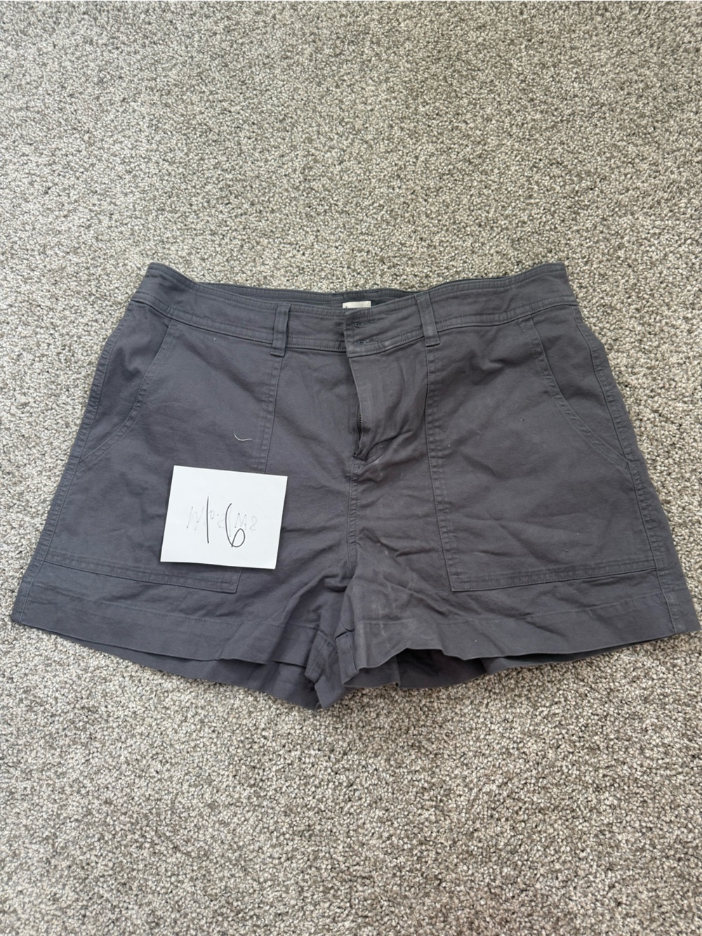 a new day Charcoal Gray Utility Cotton Bermuda Shorts